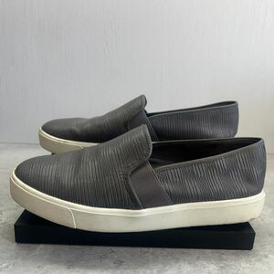 VINCE Blair Slip On Sneaker Heather Gray Leather Size 8M